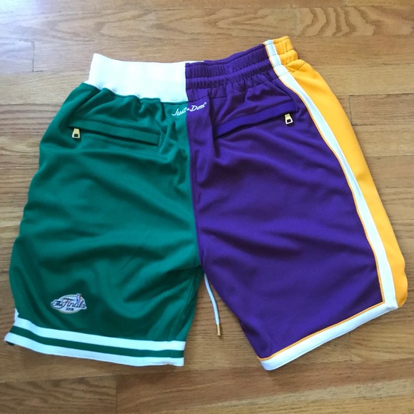 Just Don Lakers X Celtics Split Shorts Men